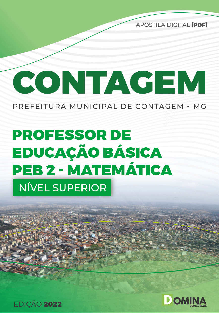 Apostila Pref Contagem MG 2022 Prof Educ Básica PEB Matemática