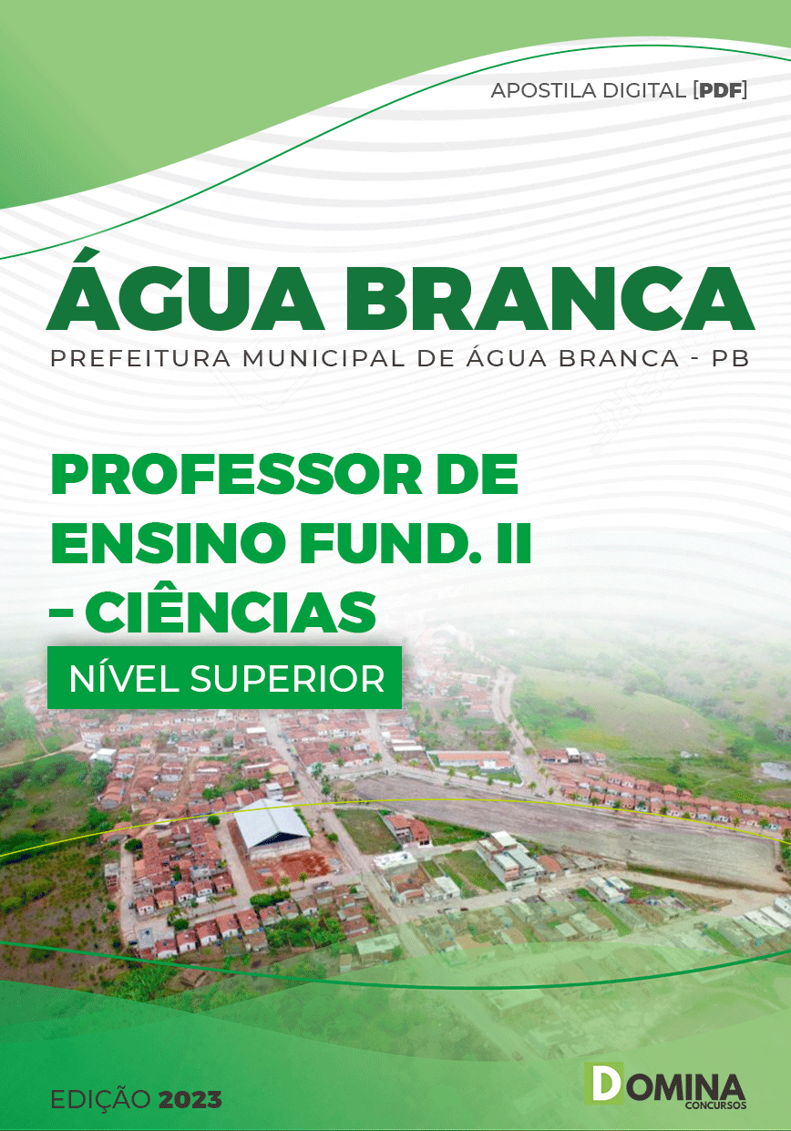 Apostila Pref Água Branca PE 2023 Professor Educ Fund II Ciências