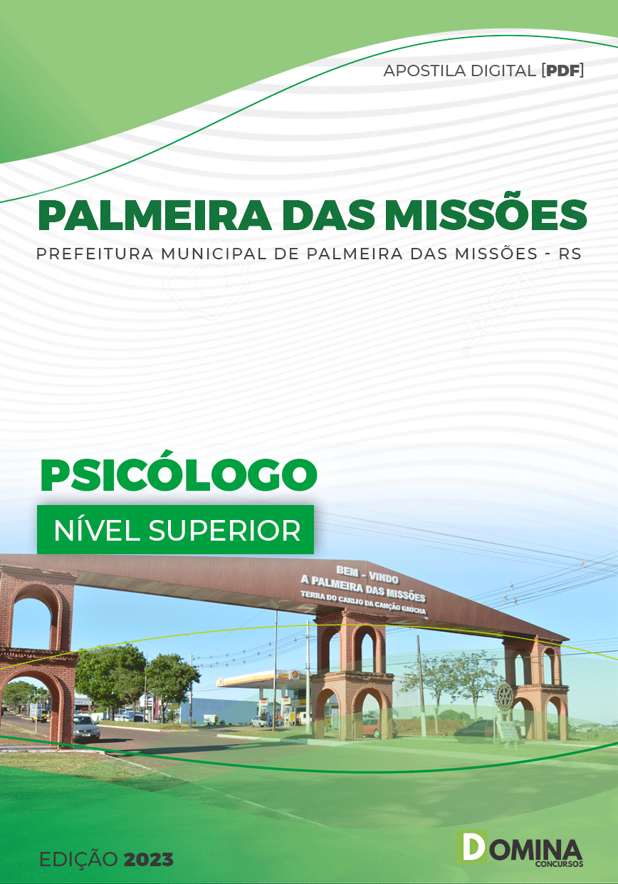 Apostila Pref Palmeira Missões RS 2023 Psicólogo