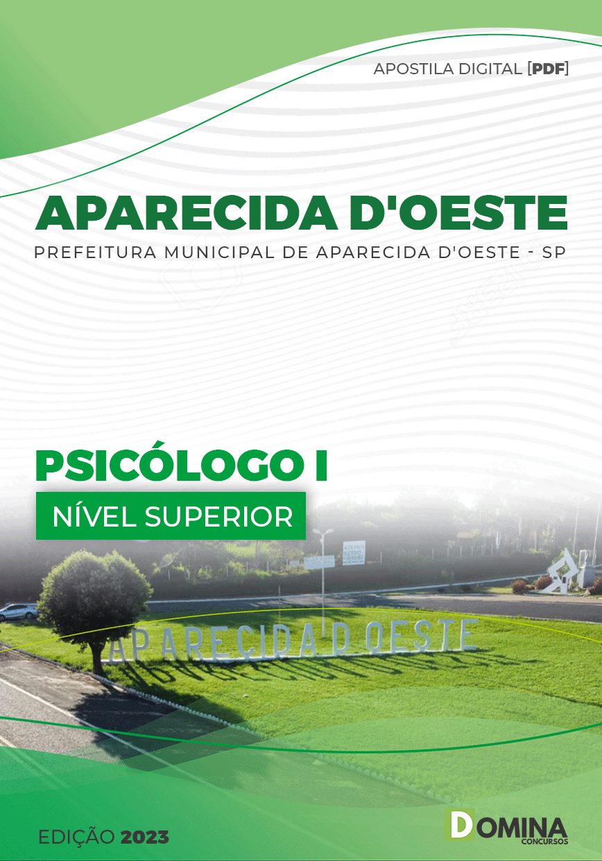 Apostila Pref Aparecida D’Oeste SP 2023 Psicólogo I