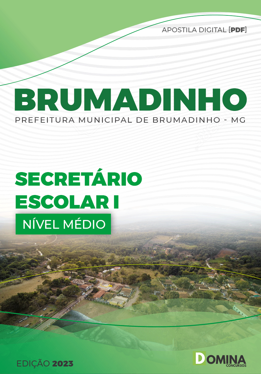Apostila Pref Brumadinho MG 2023 Auxiliar Biblioteca Secretaria