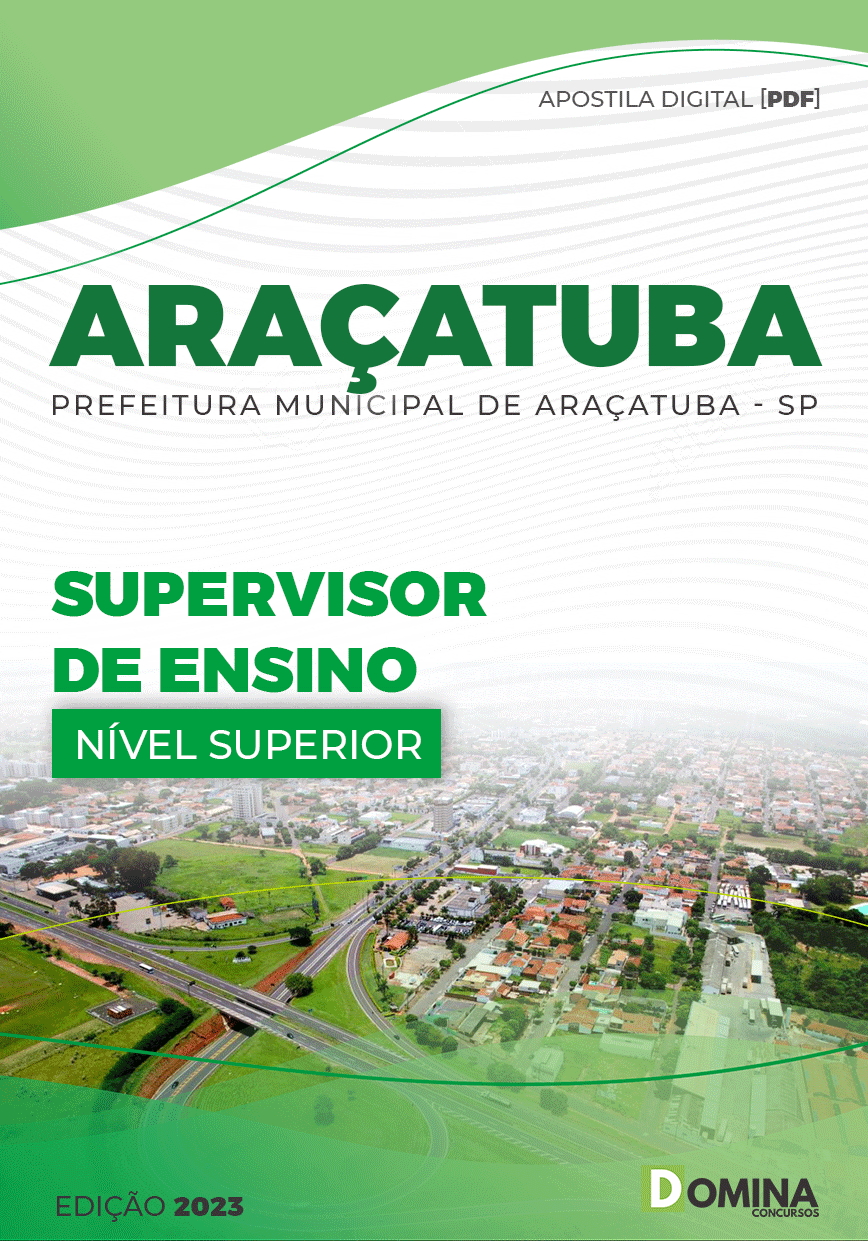 Apostila Digital Pref Araçatuba SP 2023 Supervisor Ensino