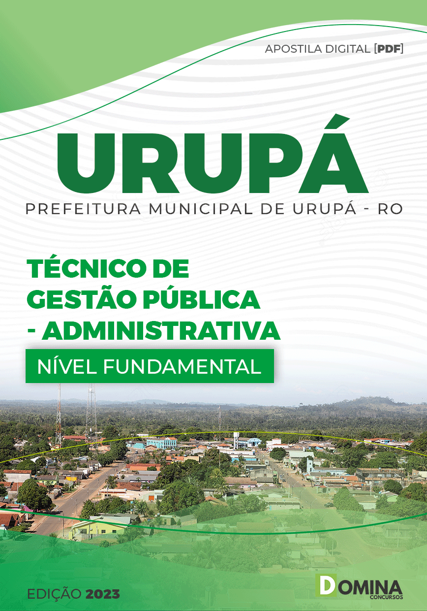 Apostila Digital Pref Urupá RO 2023 Técnico Gestão Pública