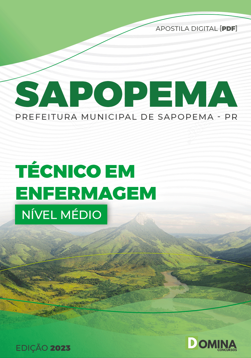 Apostila Pref Sapopema PR 2023 Técnico Enfermagem
