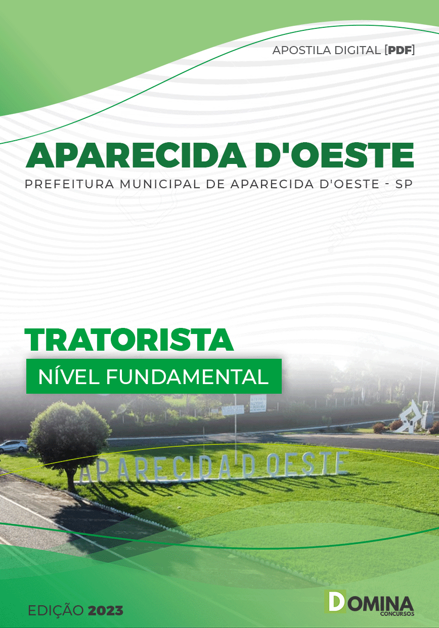 Apostila Pref Aparecida D’Oeste SP 2023 Tratorista