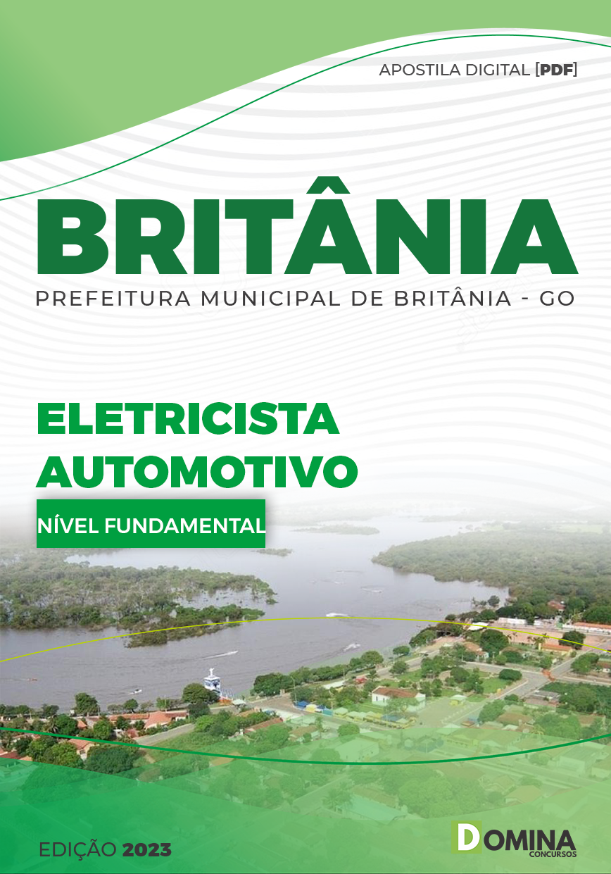 Apostila Pref Britânia GO 2023 Eletricista Automotivo