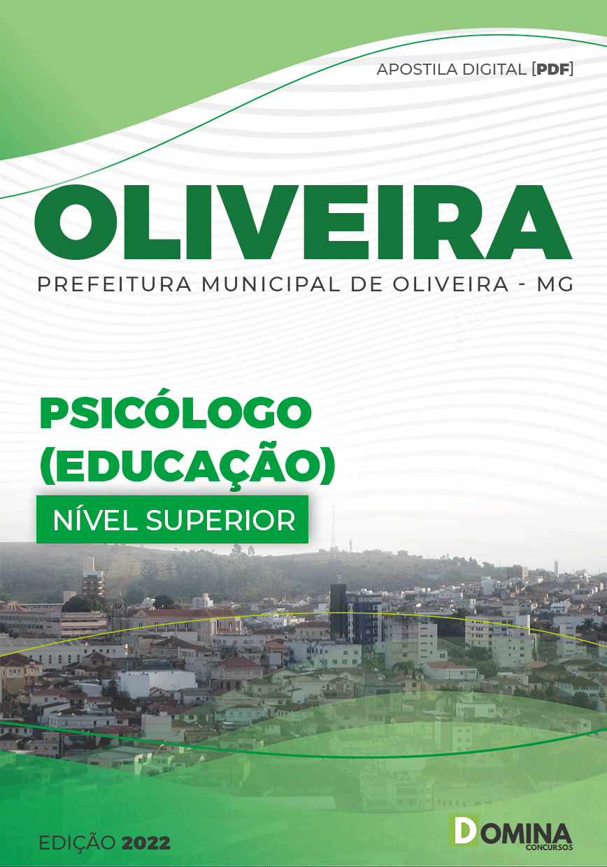 Apostila Pref Oliveira MG 2022 Psicólogo Educação