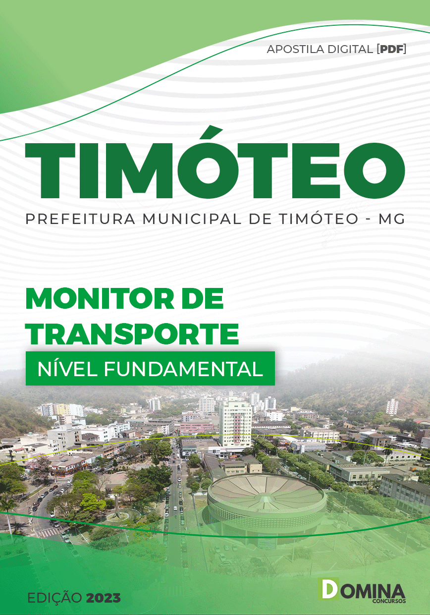Apostila Seletivo Pref Timóteo MG 2023 Monitor de Transporte