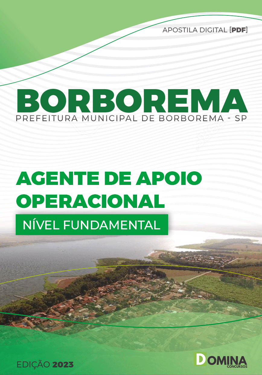 Apostila Pref Borborema SP 2023 Agente Apoio Operacional