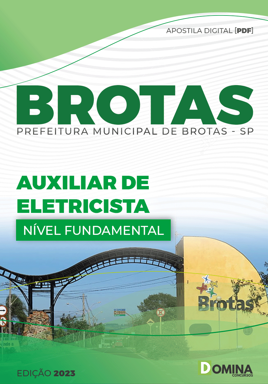 Apostila Digital Pref Brotas SP 2023 Auxiliar Eletricista
