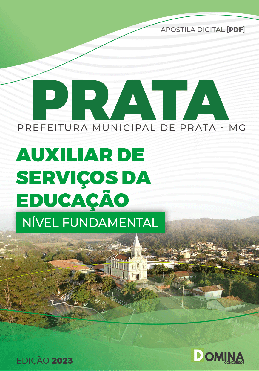 Apostila Pref Prata MG 2023 Auxiliar Serviços Educação