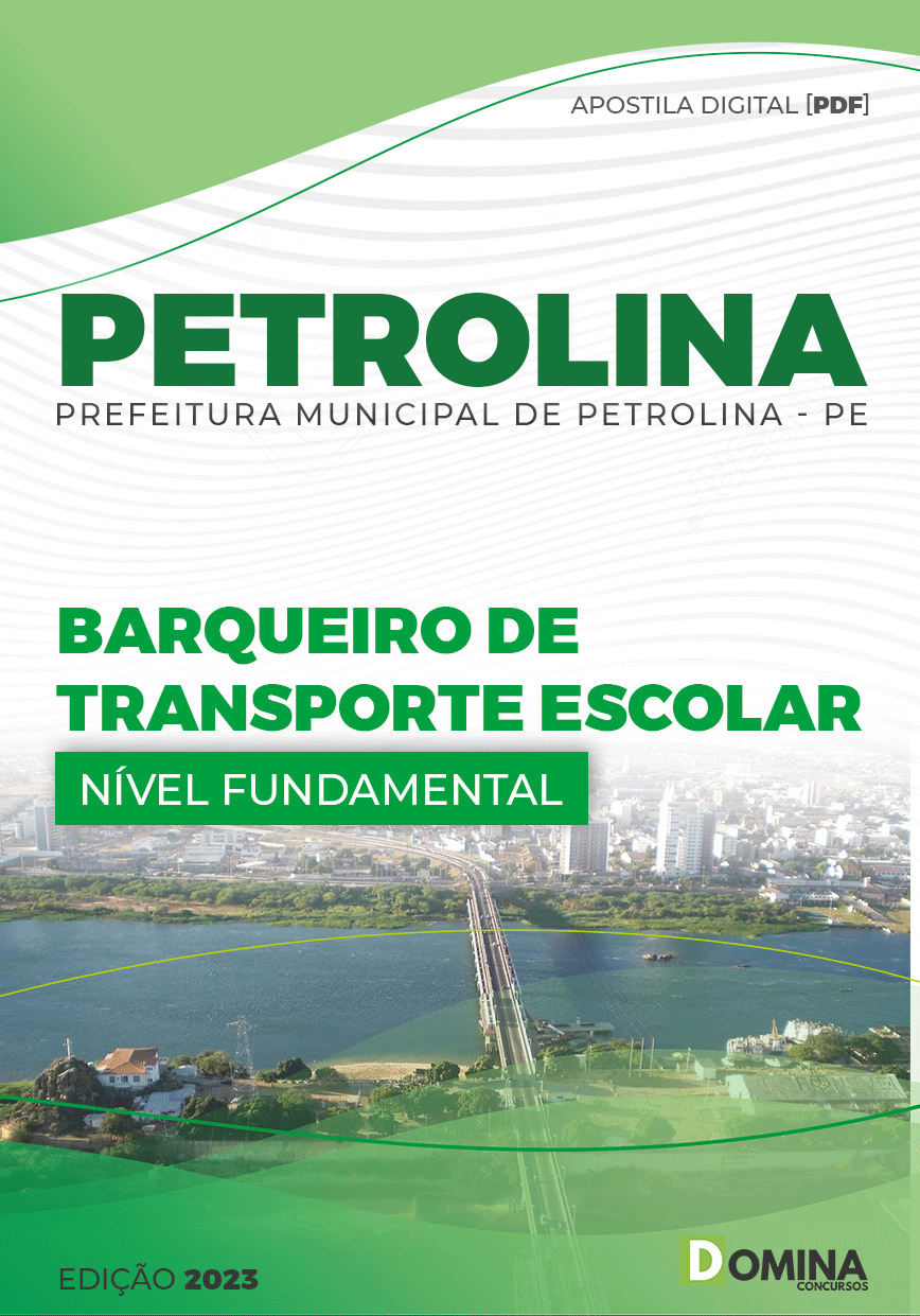 Apostila Pref Petrolina PE 2023 Barqueiro Transporte Escolar