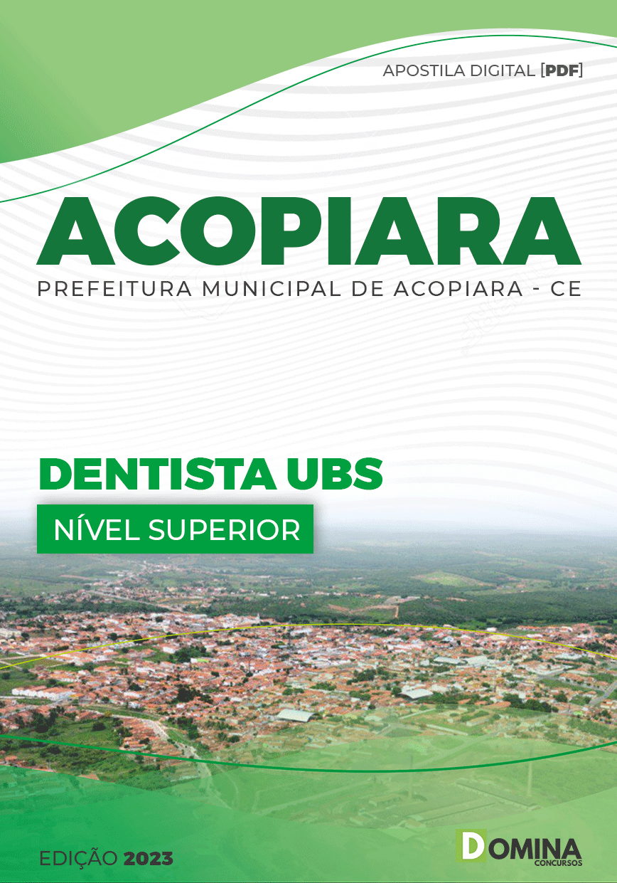 Apostila Digital Pref Acopiara CE 2023 Dentista UBS
