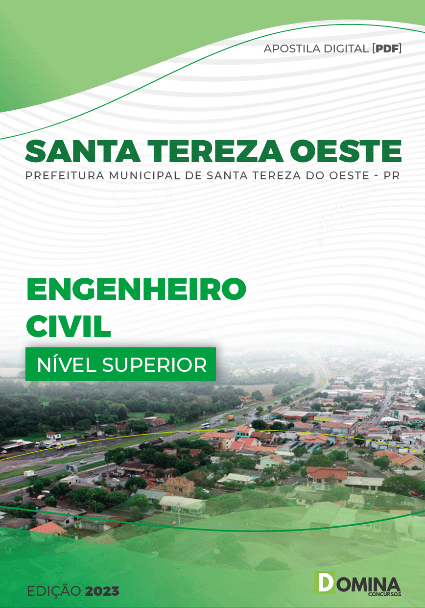 Apostila Pref Santa Tereza Oeste PR 2023 Engenheiro Civil