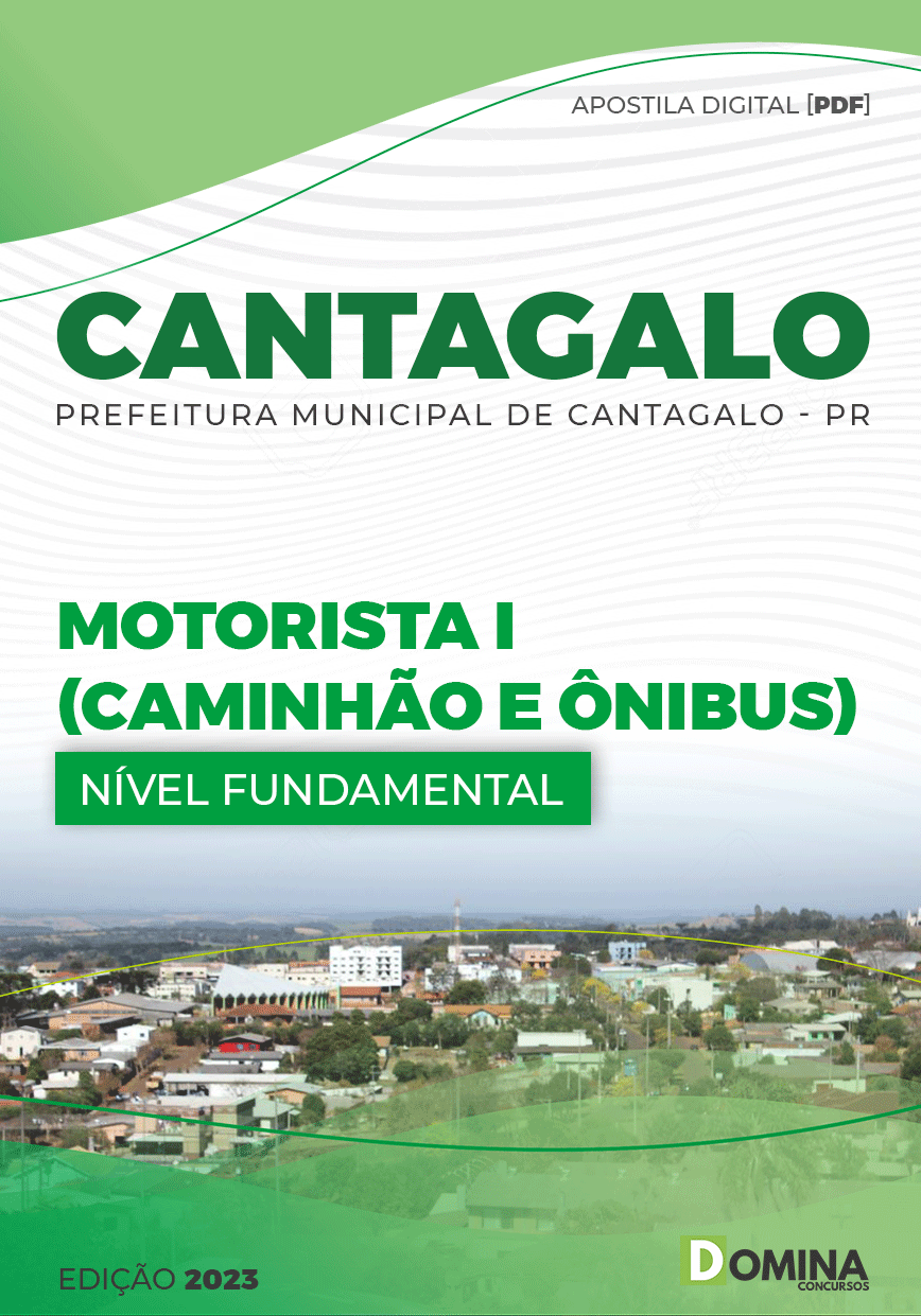 Apostila Pref Cantagalo PR 2023 Motorista I Caminhão Ônibus