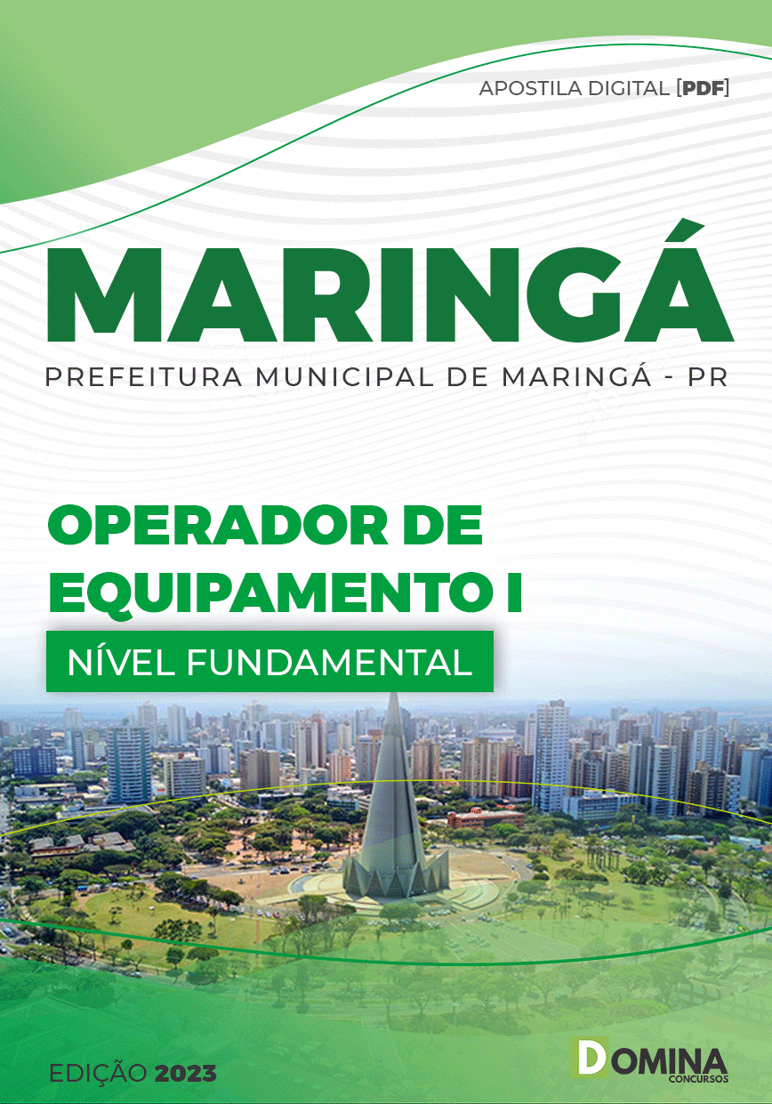 Apostila Pref Maringá SP 2023 Operador Equipamento I