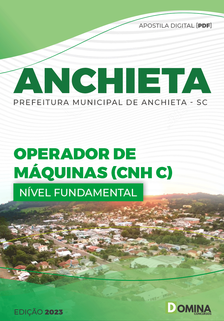 Apostila Concurso Pref Anchieta SC 2023 Operador Máquinas