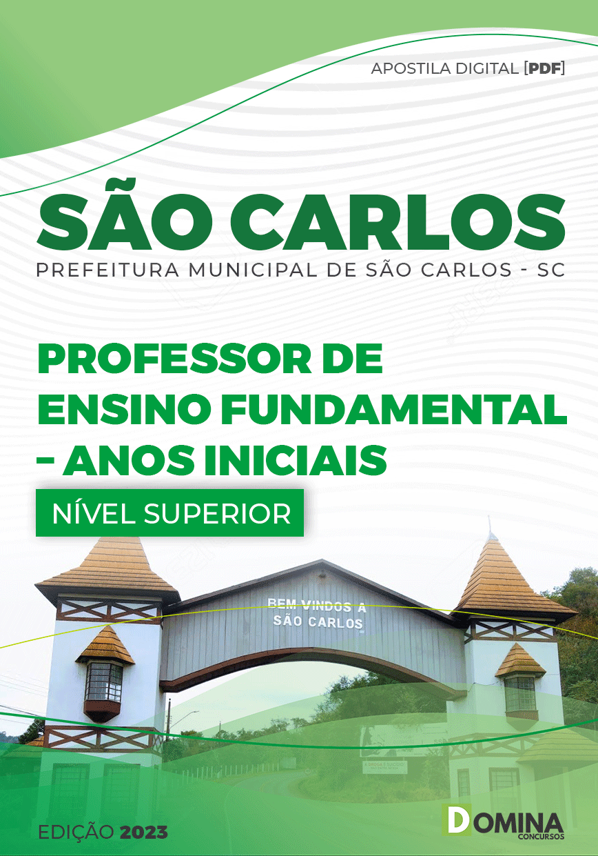 Apostila Pref São Carlos SC 2023 Professor Ensino Fundamental