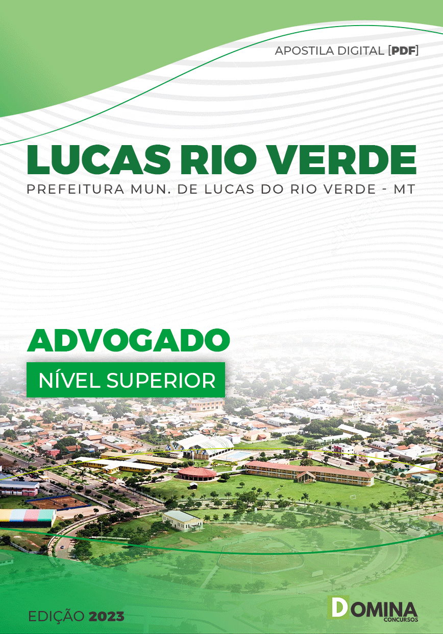 Apostila Digital Pref Lucas Rio Verde MT 2023 Advogado