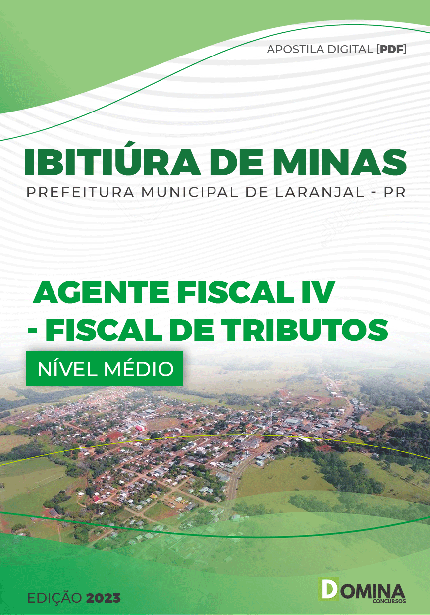 Apostila Pref Ibitiúra MG 2023 Agente Fiscal IV Fiscal Tributos
