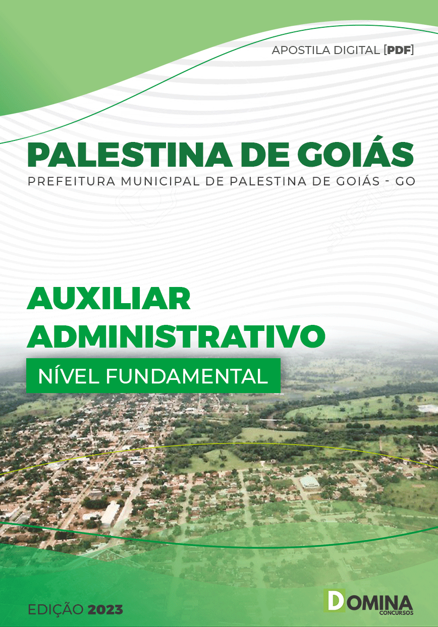 Apostila Pref Palestina GO 2023 Auxiliar Administração