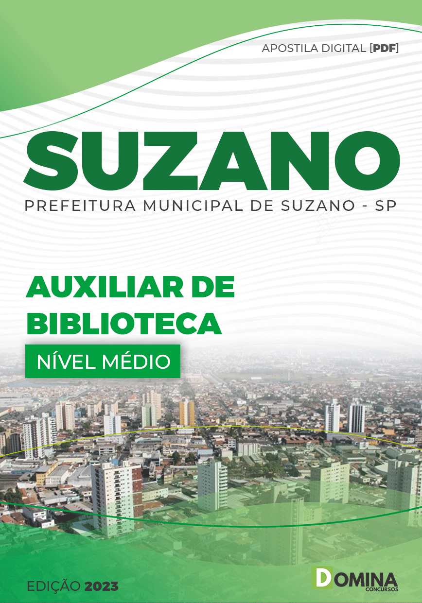 Apostila Concurso Pref Suzano SP 2023 Auxiliar Biblioteca