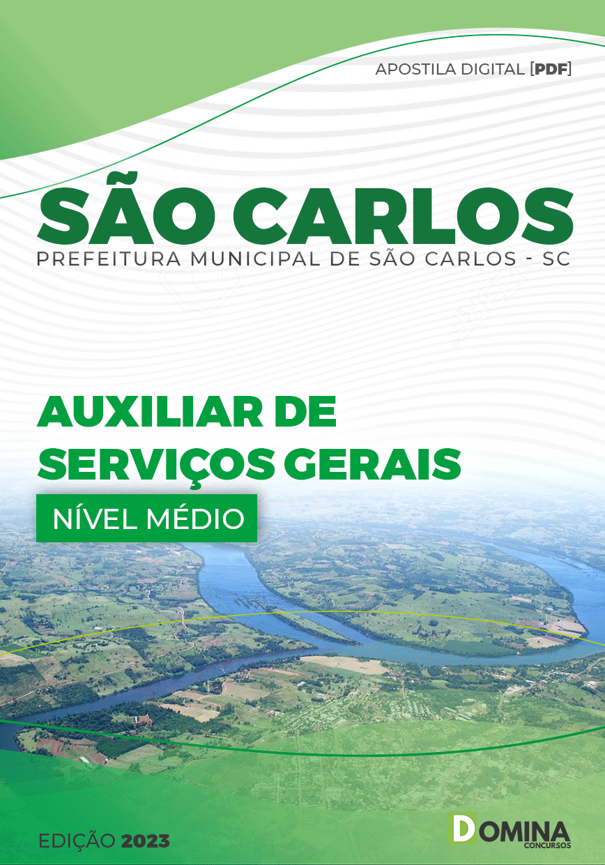 Apostila Pref São Carlos SC 2023 Auxiliar Serviços Gerais