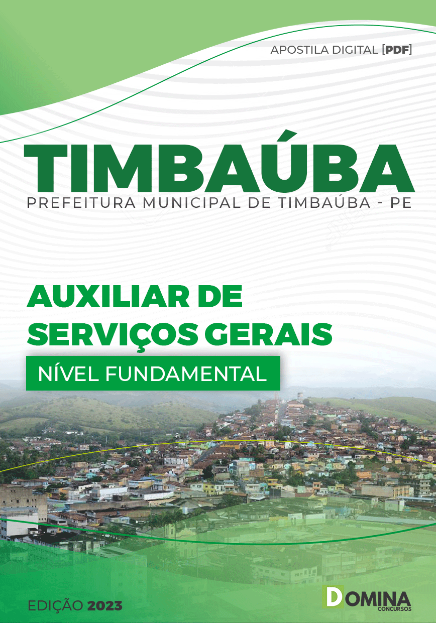 Apostila Concurso Pref Timbaúba PE 2023 Auxiliar Serviço Gerais