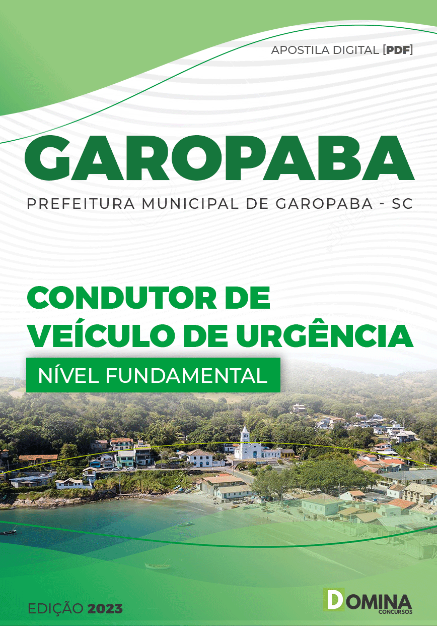 Apostila Pref Garopaba SC 2023 Condutor Veículo Urgência