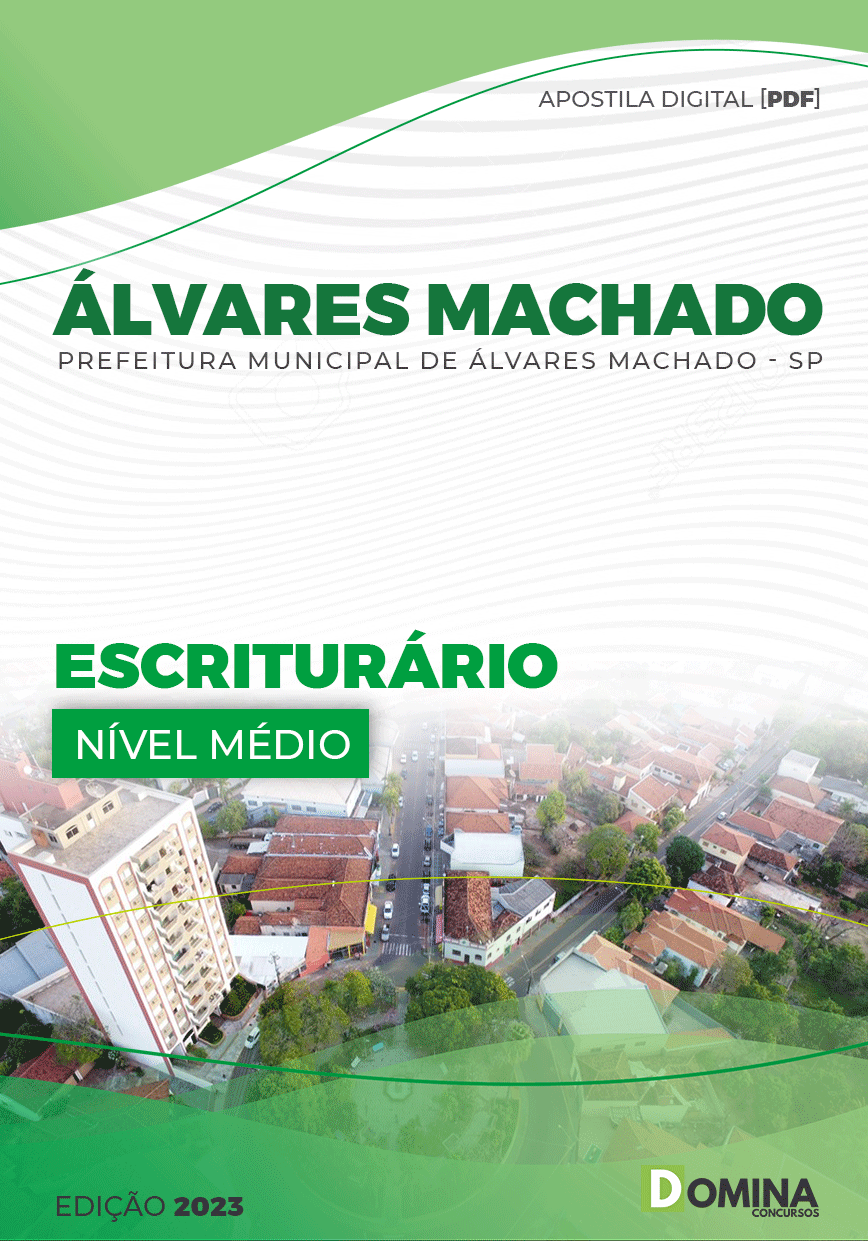 Apostila Pref Álvares Machado SP 2023 Escriturário