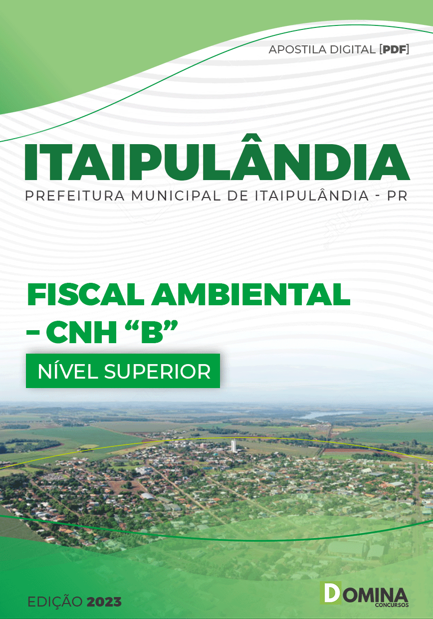 Apostila Digital Pref Itaipulândia PR 2023 Fiscal Ambiental