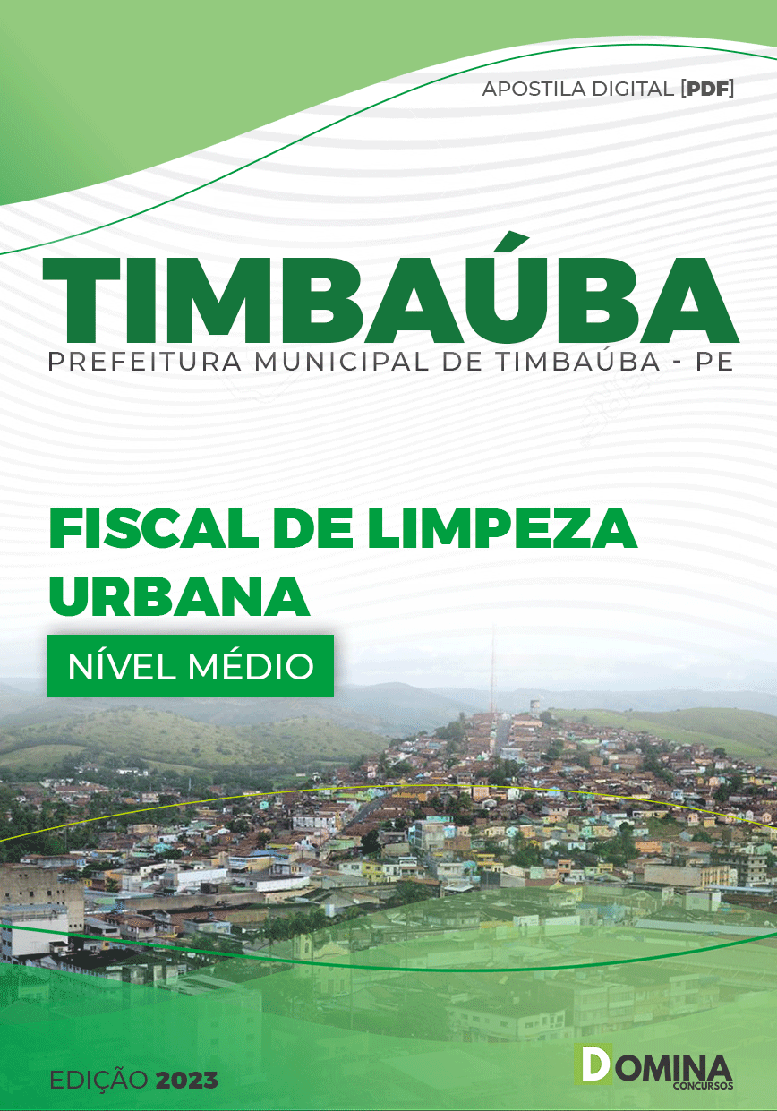 Apostila Pref Timbaúba PE 2023 Fiscal Limpeza Urbana