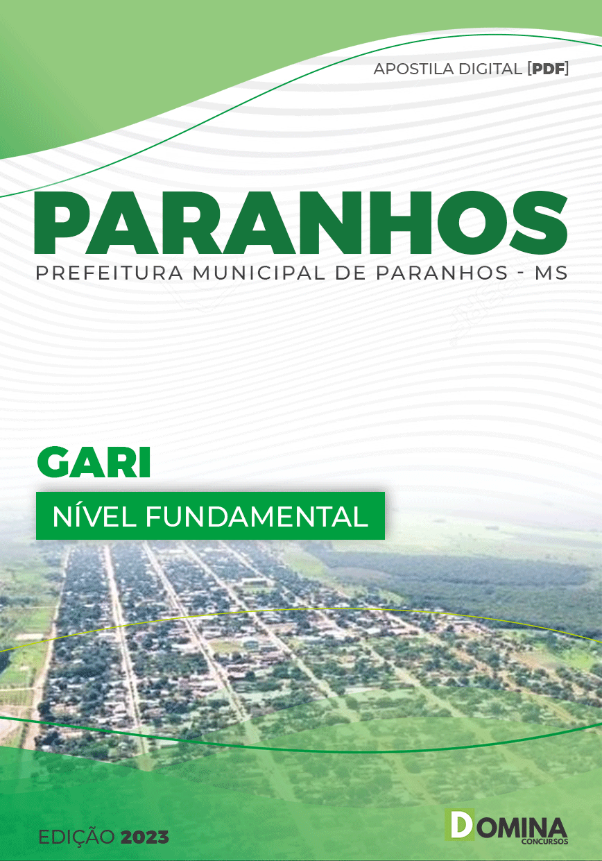 Apostila Digital Concurso Pref Paranhos MS 2023 Gari