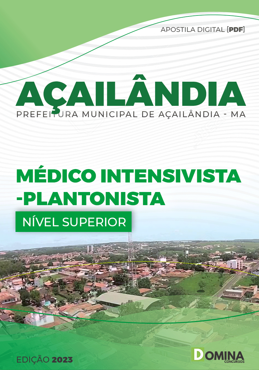Apostila Pref Açailândia MA 2023 Médico Intensivista Plantonista