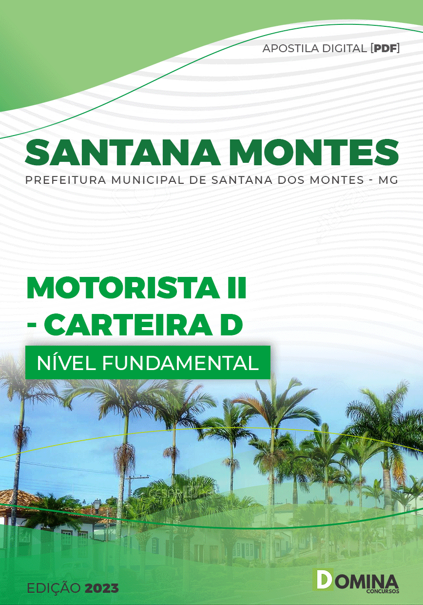Apostila Pref Santana Montes MG 2023 Motorista II