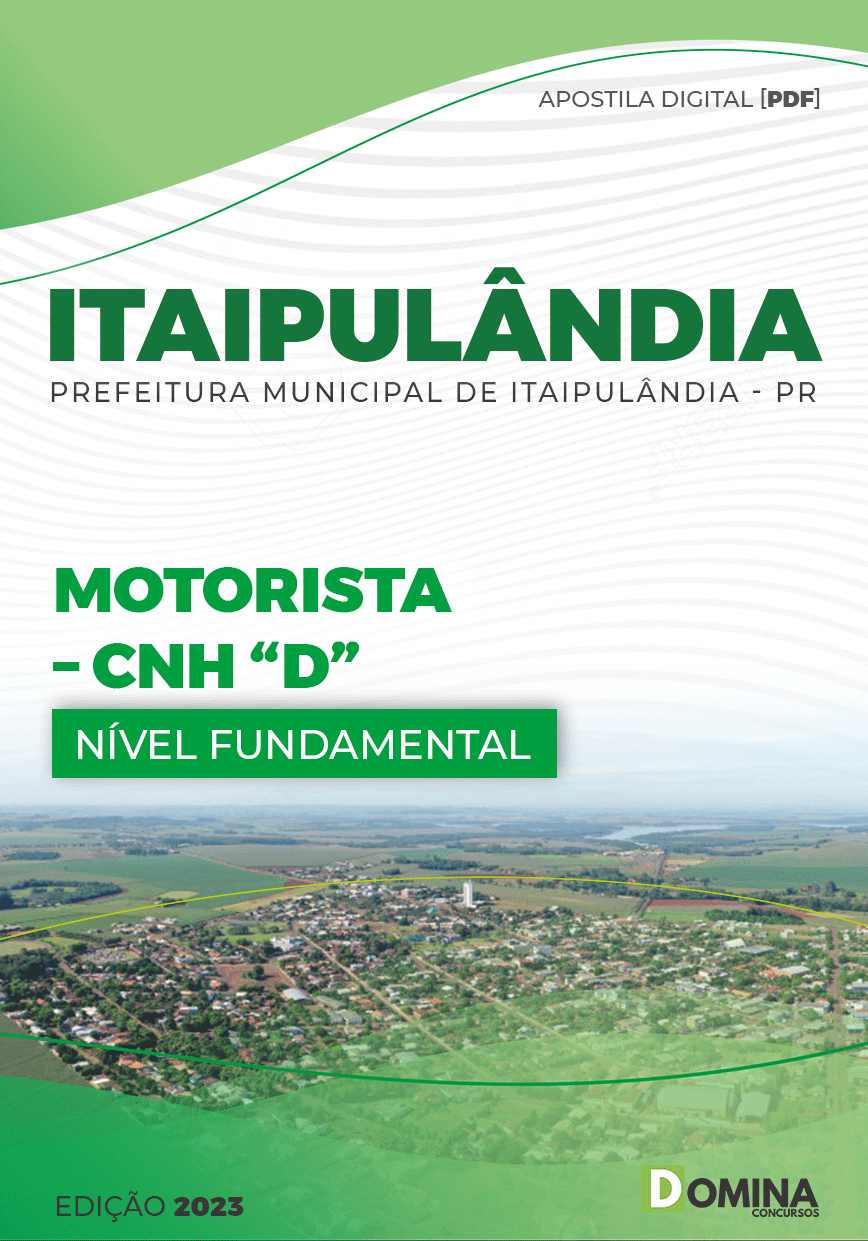 Apostila Concurso Pref Itaipulândia PR 2023 Motorista