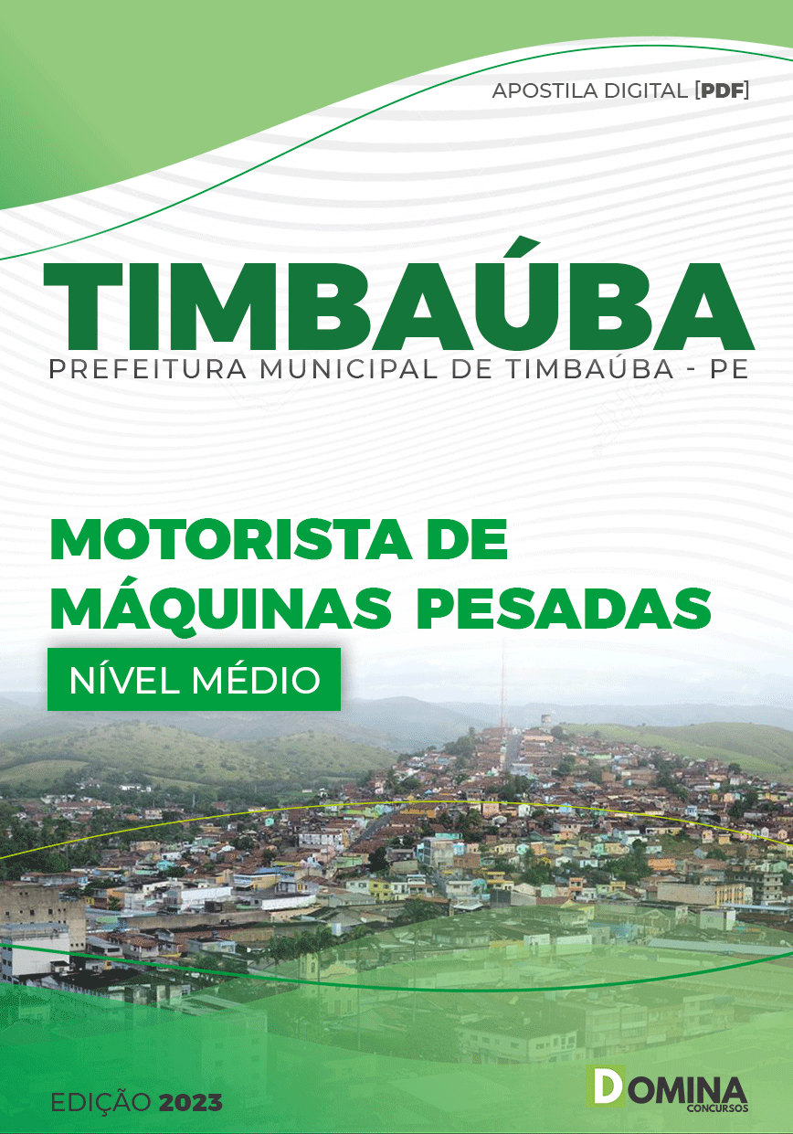 Apostila Concurso Pref Timbaúba PE 2023 Operador Máquinas