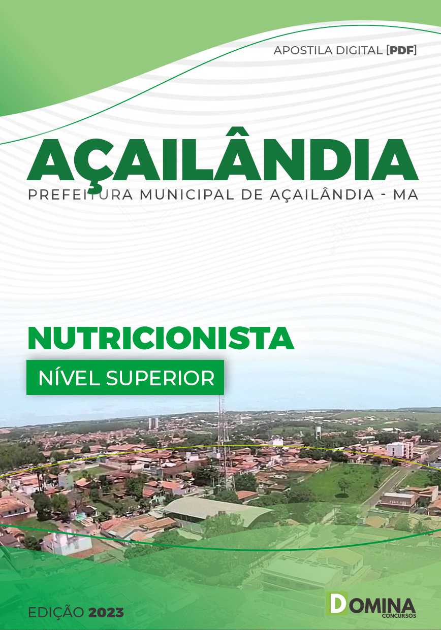 Apostila Digital Pref Açailândia MA 2023 Nutricionista