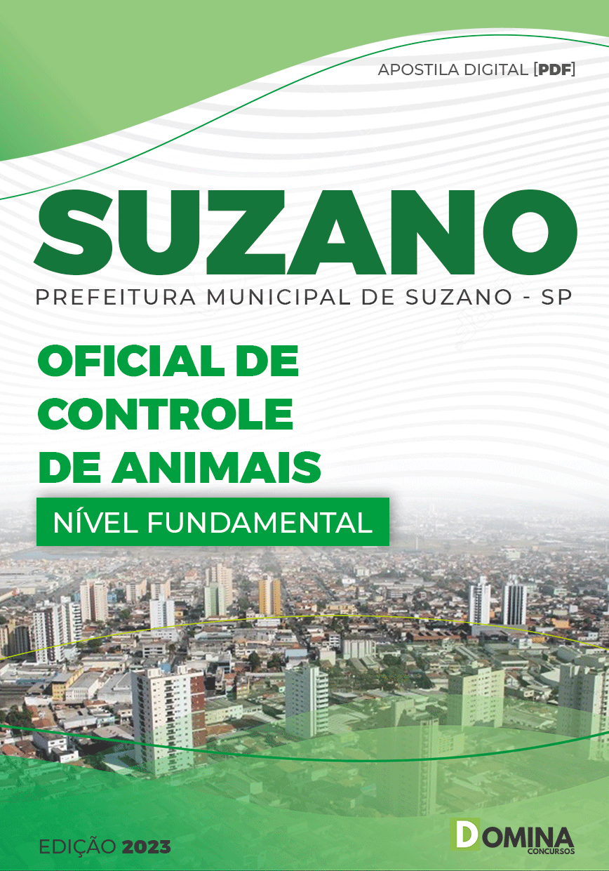 Apostila Pref Suzano SP 2023 Oficial Controle Animais
