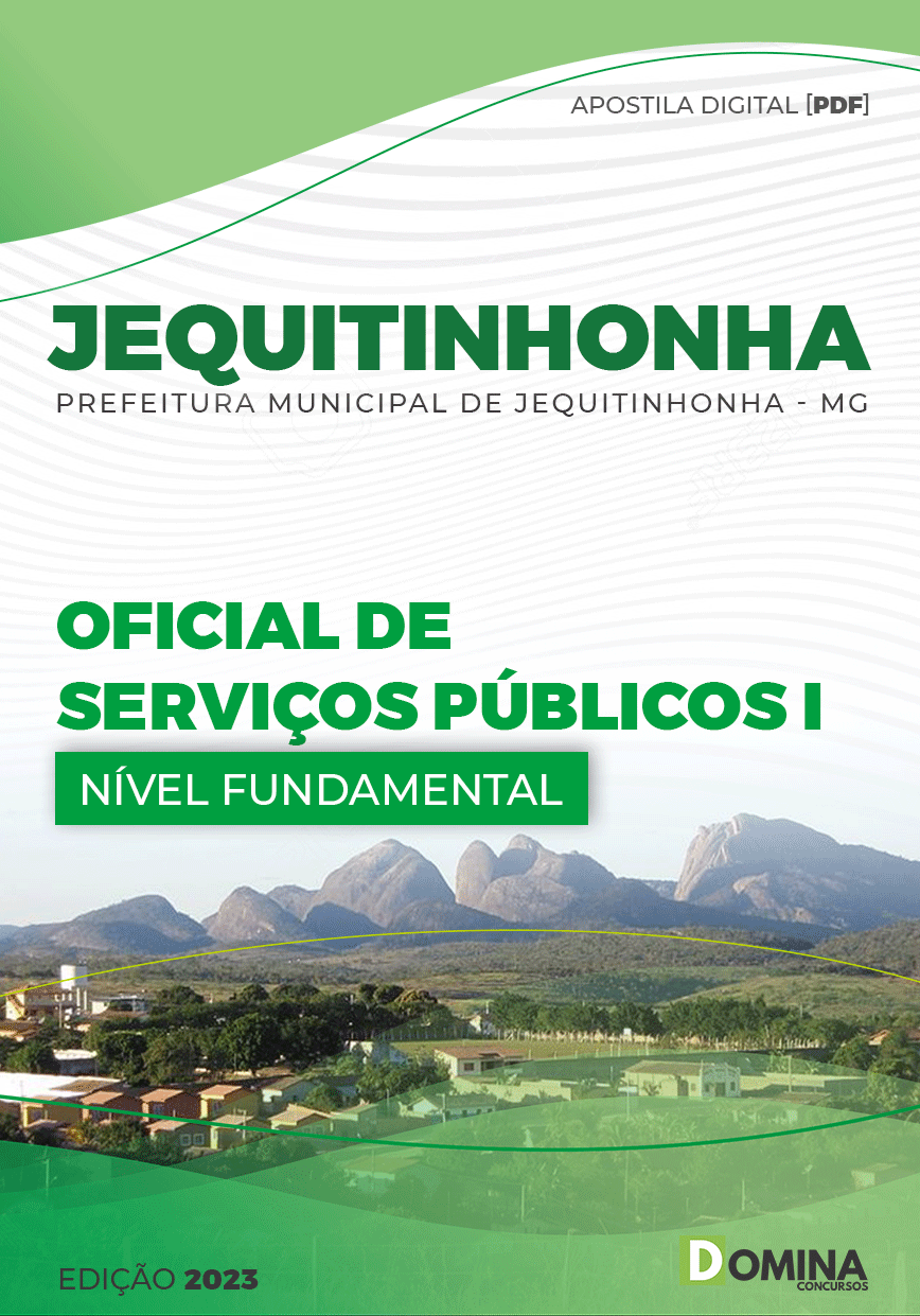 Apostila Pref Jequitinhonha MG 2023 Oficial Serviços Públicos I
