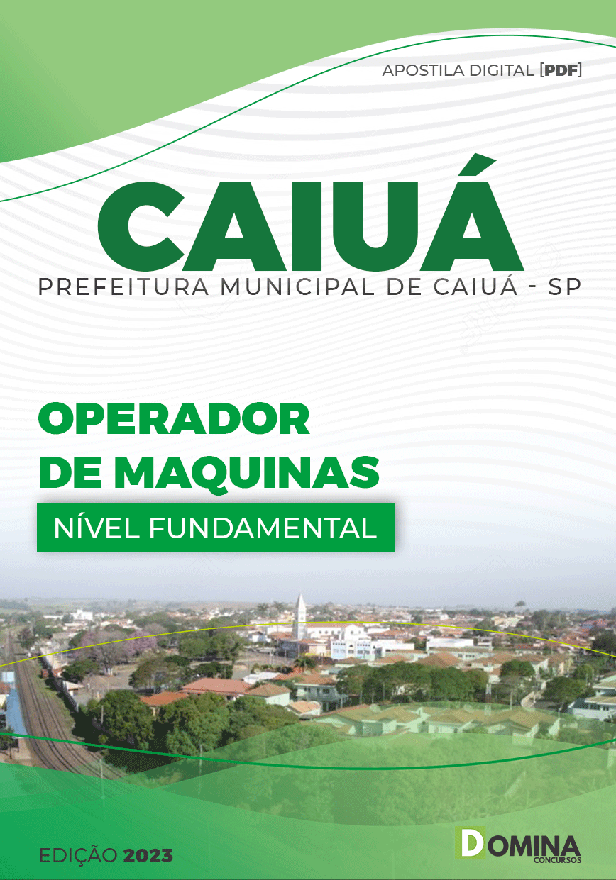 Apostila Concurso Pref Caiuá SP 2023 Operador Máquinas