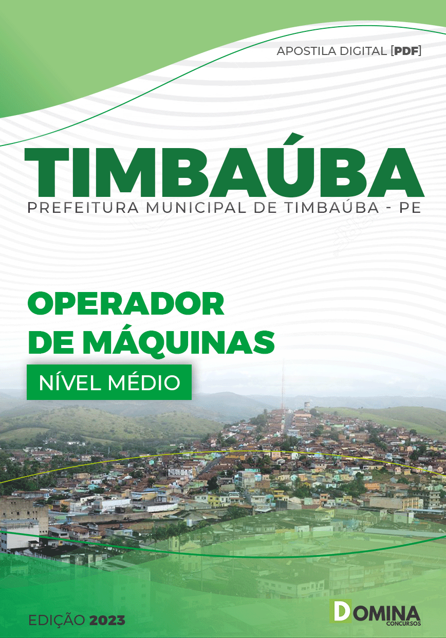 Apostila Concurso Pref Timbaúba PE 2023 Operador Máquinas
