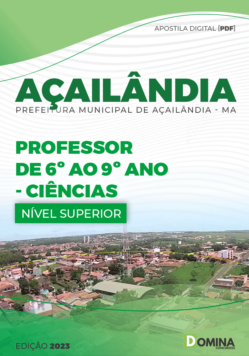 Apostila Digital Pref Açailândia MA 2023 Professor Ciências