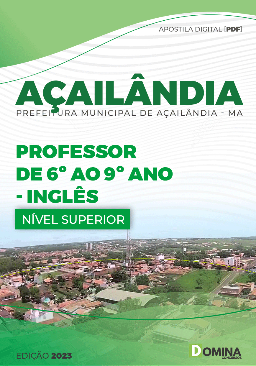 Apostila Digital Pref Açailândia MA 2023 Professor Libras
