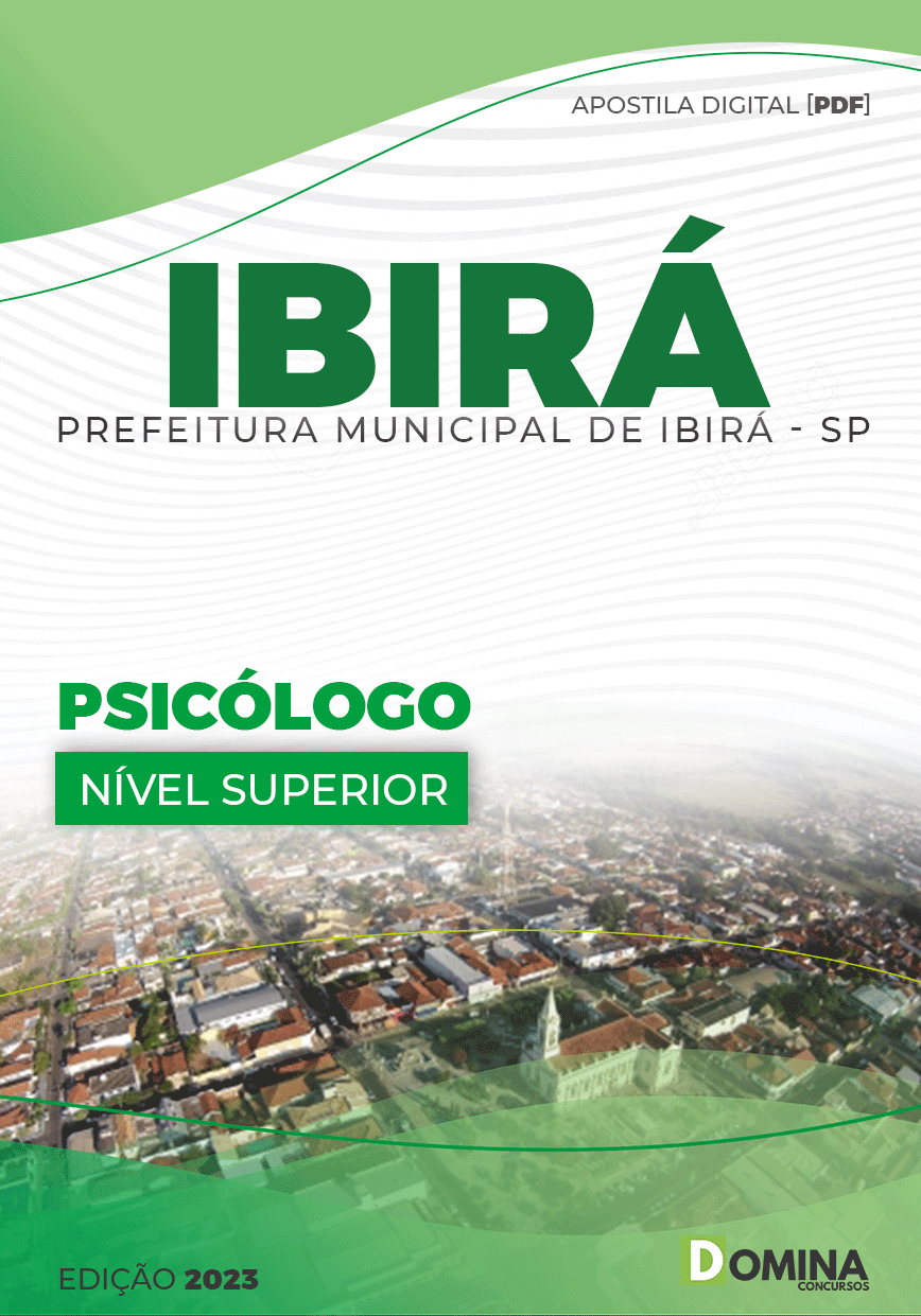 Apostila Digital Concurso Pref Ibirá SP 2023 Psicólogo