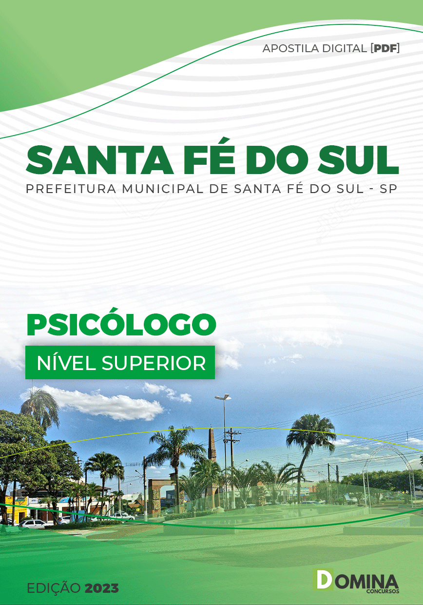 Apostila Digital Pref Santa Fé Sul SP 2023 Psicólogo