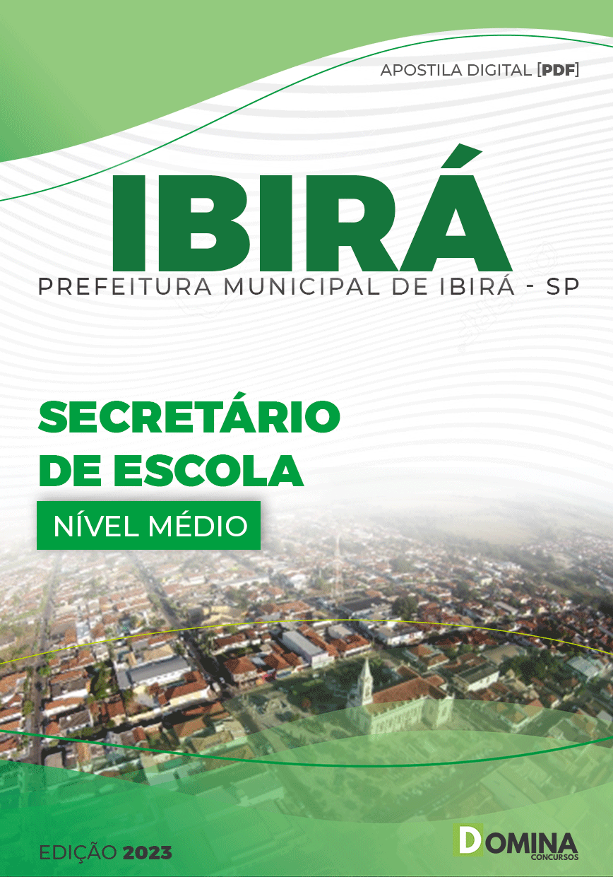Apostila Concurso Pref Ibirá SP 2023 Secretário Escola