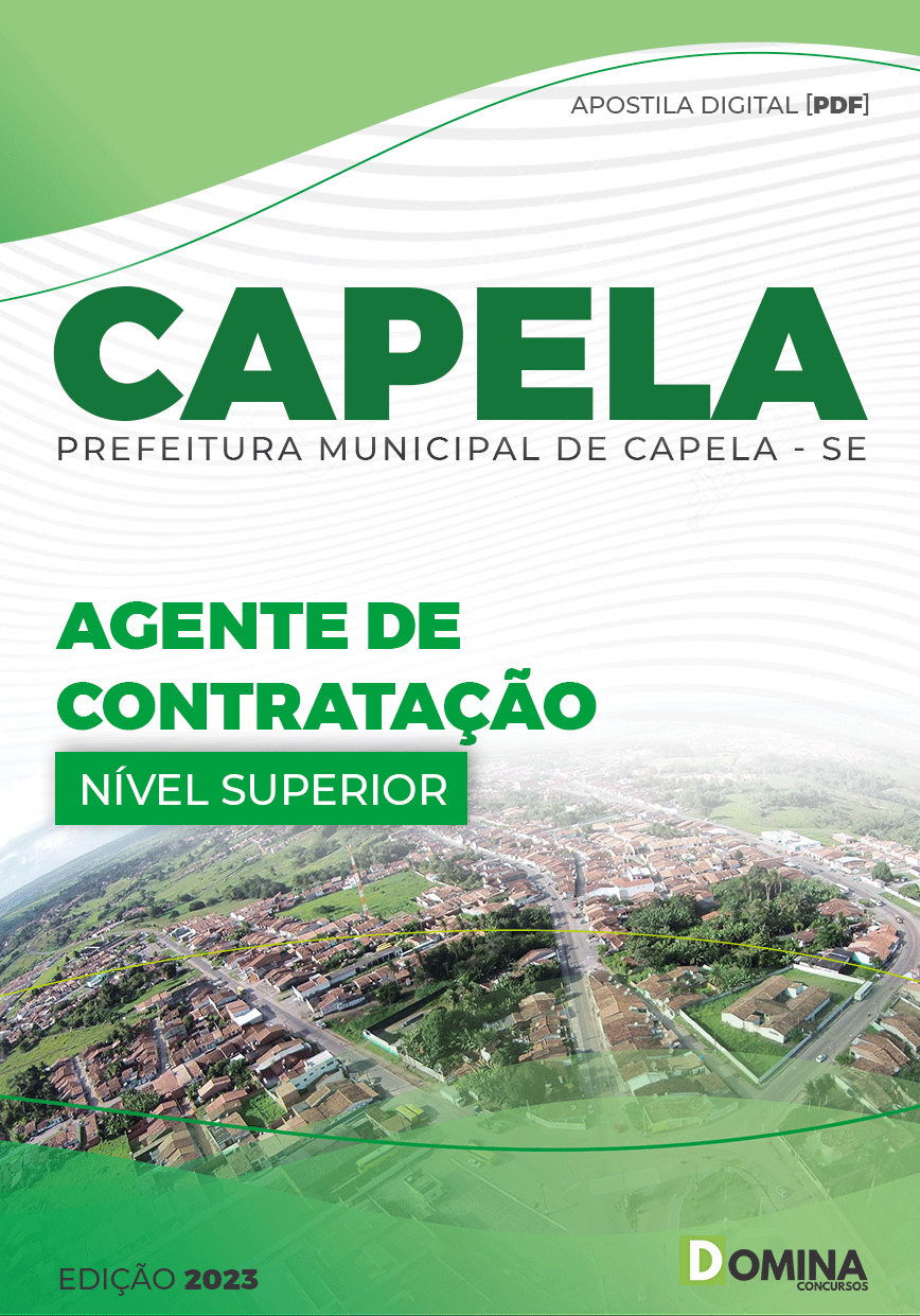 Apostila Digital Pref Capela SE 2023 Agente Contratação