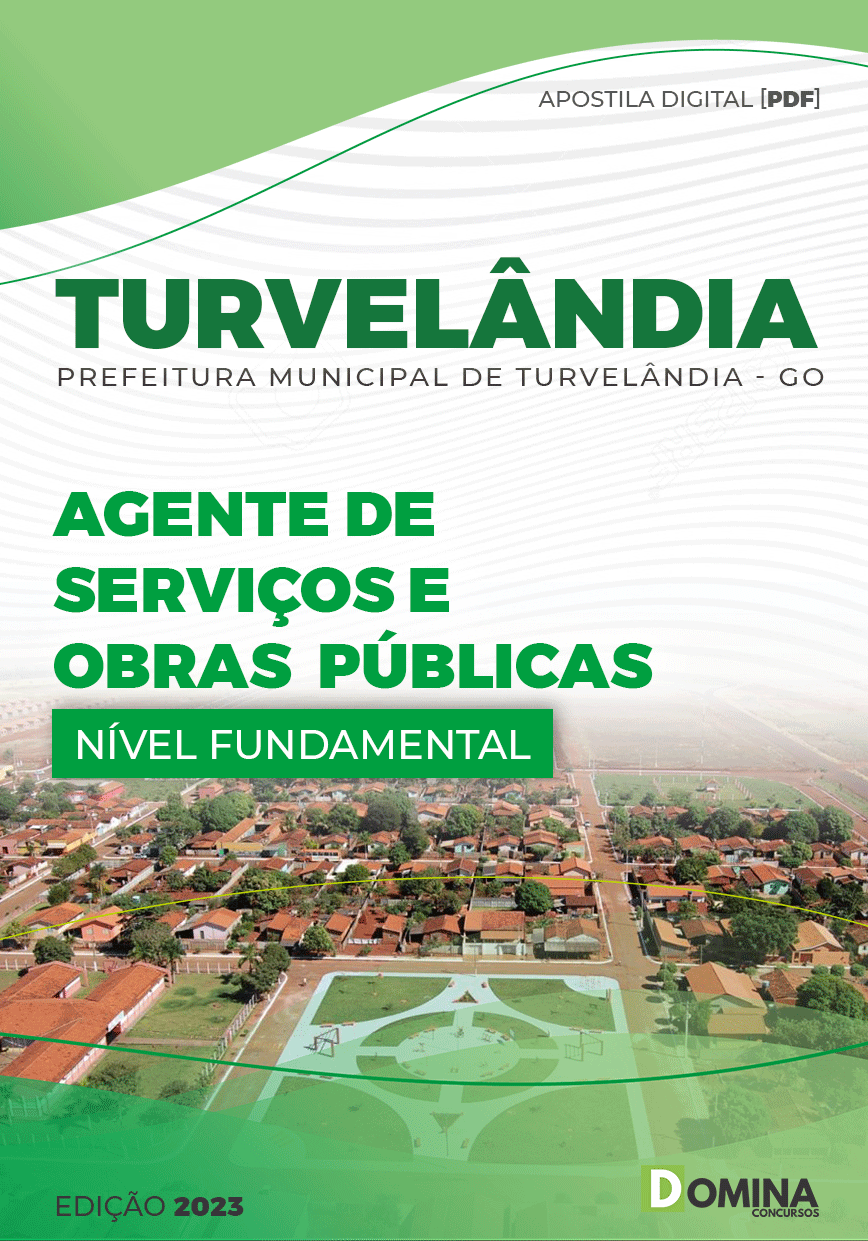 Apostila Pref Turvelândia GO 2023 Agente Serviços Obras Públicas