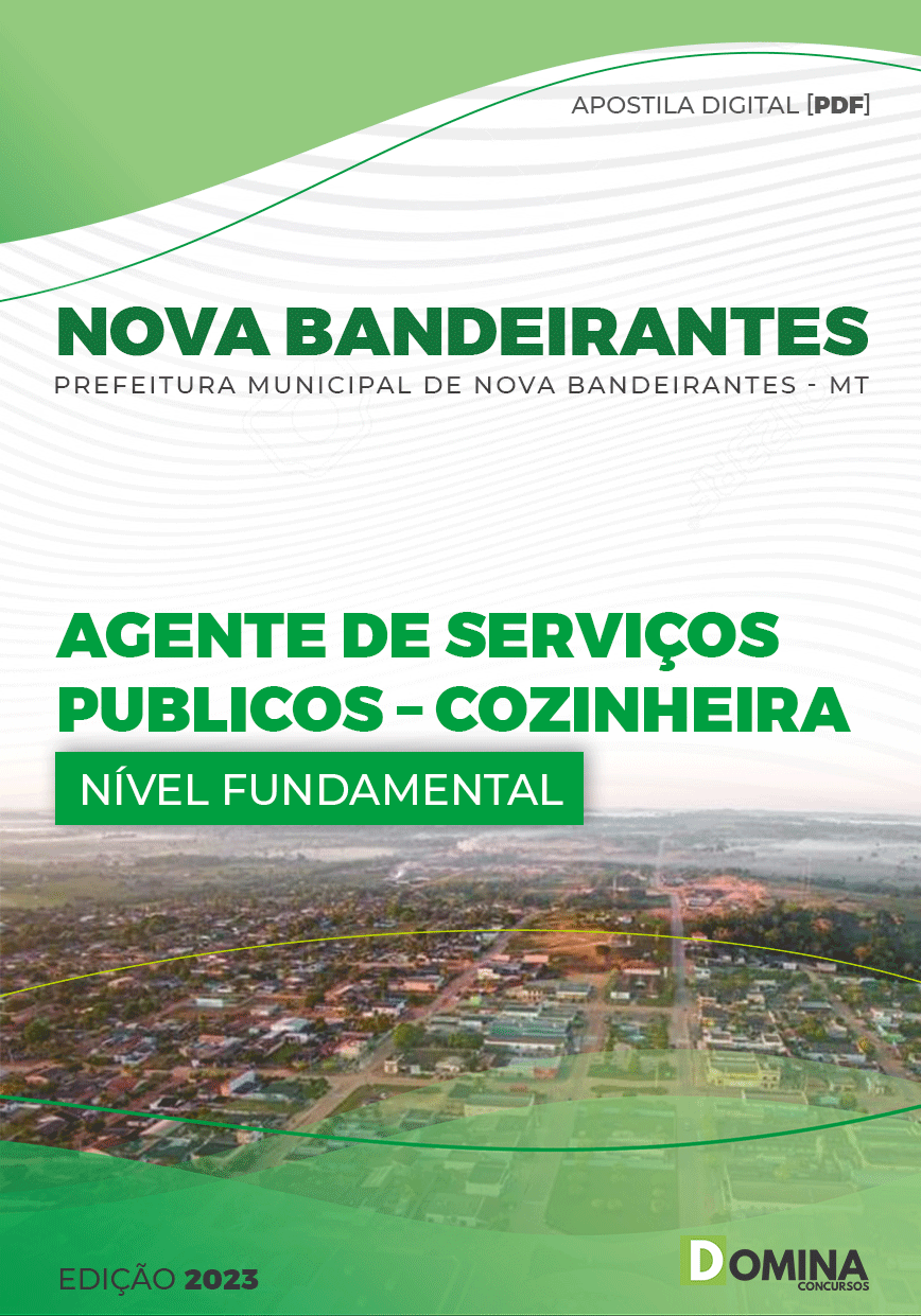 Apostila Pref Nova Bandeirantes MT 2023 Agente Cozinheira